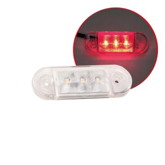 FANALE INGOMBRO 3 LED BIANCO LUCE ROSSA - LUCIDITY