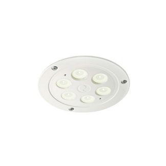 PLAFONIERA 6 LED ROTONDA INC. &Oslash;175 ALU.BIANCO IRIZIUM AR1000