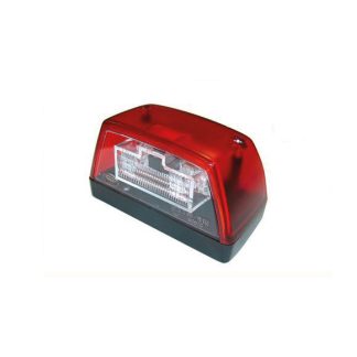 LUCE TARGA BIANCA C/POSIZIONE ROSSA LED
