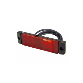 FANALE INGOMBRO BASE PIANA 3 LED ROSSO 24V - LUCIDITY