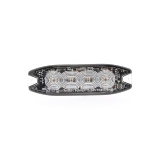 FANALINO STROBO 4 LED BIANCO LUCE ARANCIO PIATTO