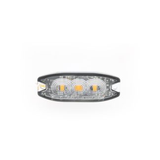 FANALINO STROBO 3 LED BIANCO LUCE ARANCIO PIATTO