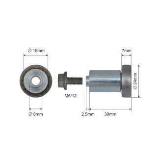 CUSCINETTO INOX &Oslash;24 L=32,5 M6