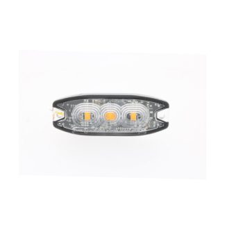 FANALINO STROBO 3 LED BIANCO LUCE ARANCIO PIATTO